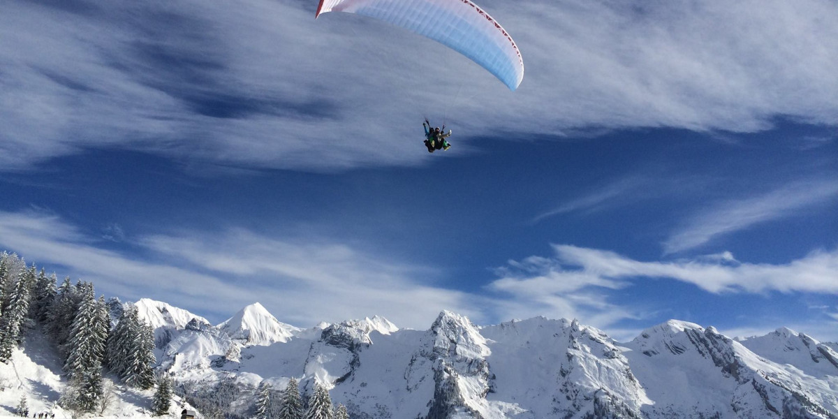 Paragliding over the snowy mountains: go for it !